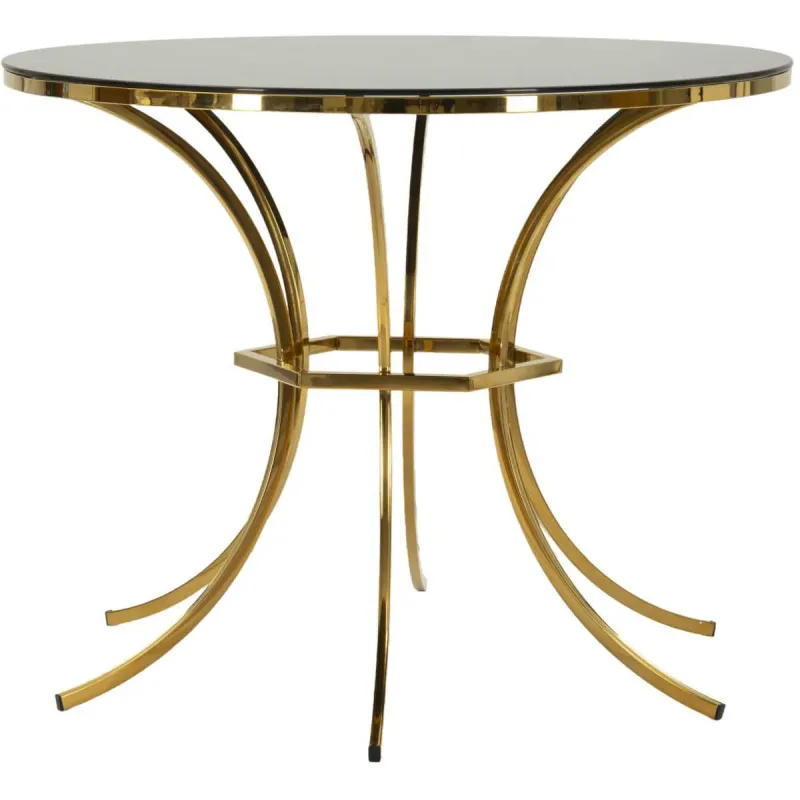 Table de repas en métal et verre Shanty 100 x 80 cm