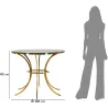 Table de repas en métal et verre Shanty 100 x 80 cm