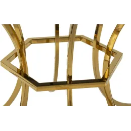 Table de repas en métal et verre Shanty 100 x 80 cm