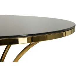 Table de repas en métal et verre Shanty 100 x 80 cm