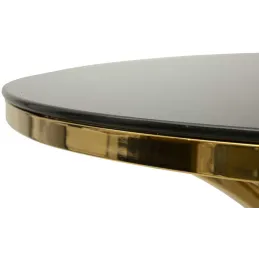 Table de repas en métal et verre Shanty 100 x 80 cm