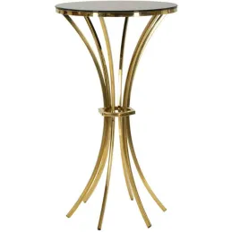 Table de bar en métal et verre Shanty 60 x 108 cm