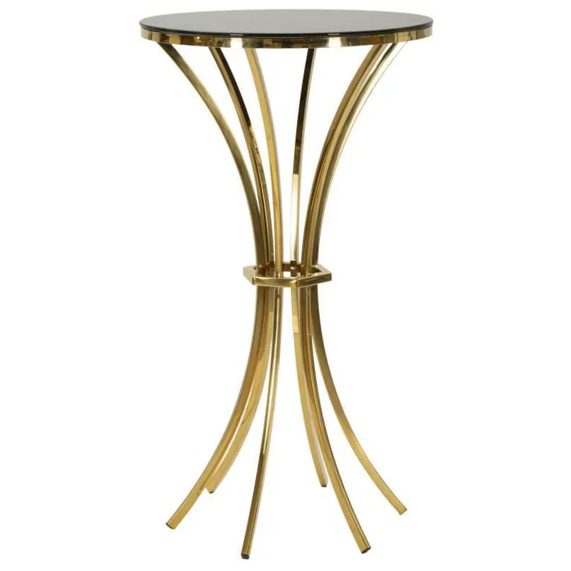 Table de bar en métal et verre Shanty 60 x 108 cm