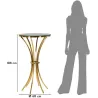 Table de bar en métal et verre Shanty 60 x 108 cm
