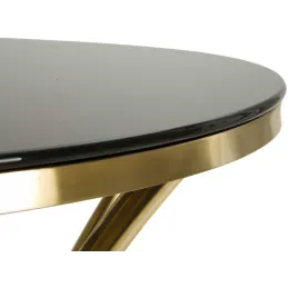 Table de bar en métal et verre Shanty 60 x 108 cm