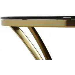 Table de bar en métal et verre Shanty 60 x 108 cm