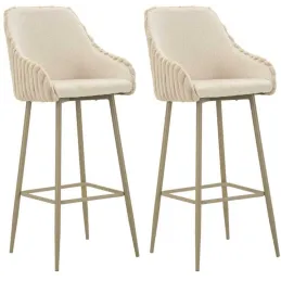 Fauteuil de bar en tissu et métal Alaska (Lot de 2)