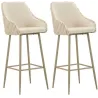 Fauteuil de bar en tissu et métal Alaska (Lot de 2)