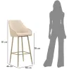 Fauteuil de bar en tissu et métal Alaska (Lot de 2)