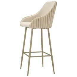 Fauteuil de bar en tissu et métal Alaska (Lot de 2)