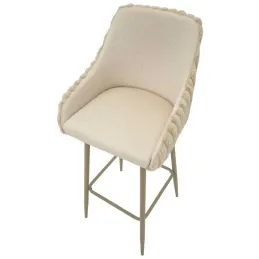 Fauteuil de bar en tissu et métal Alaska (Lot de 2)