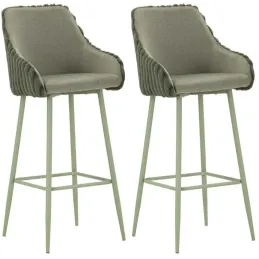 Fauteuil de bar en tissu et métal Alaska (Lot de 2)