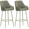 Fauteuil de bar en tissu et métal Alaska (Lot de 2)