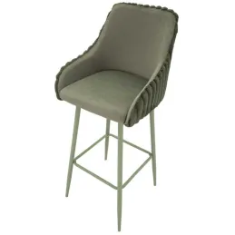 Fauteuil de bar en tissu et métal Alaska (Lot de 2)