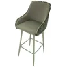 Fauteuil de bar en tissu et métal Alaska (Lot de 2)