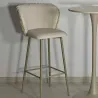 Chaise de bar en tissu et métal Alaska (Lot de 2)