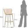Chaise de bar en tissu et métal Alaska (Lot de 2)