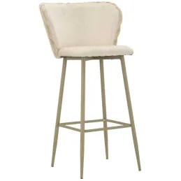 Chaise de bar en tissu et métal Alaska (Lot de 2)