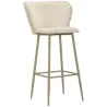 Chaise de bar en tissu et métal Alaska (Lot de 2)