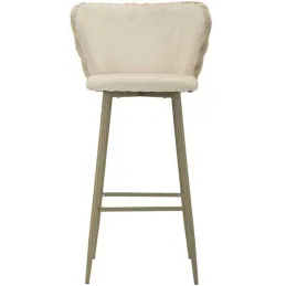 Chaise de bar en tissu et métal Alaska (Lot de 2)