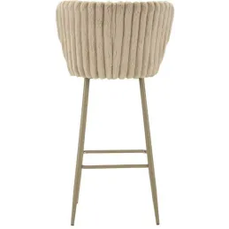 Chaise de bar en tissu et métal Alaska (Lot de 2)
