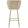 Chaise de bar en tissu et métal Alaska (Lot de 2)