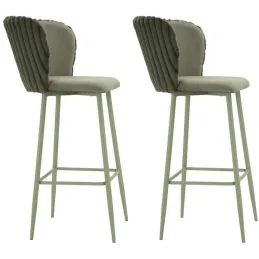 Chaise de bar en tissu et métal Alaska (Lot de 2)