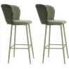 Chaise de bar en tissu et métal Alaska (Lot de 2)