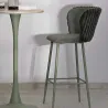 Chaise de bar en tissu et métal Alaska (Lot de 2)