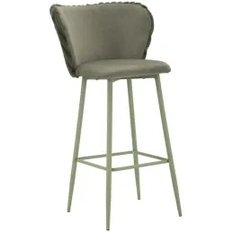 Chaise de bar en tissu et métal Alaska (Lot de 2)