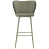Chaise de bar en tissu et métal Alaska (Lot de 2)
