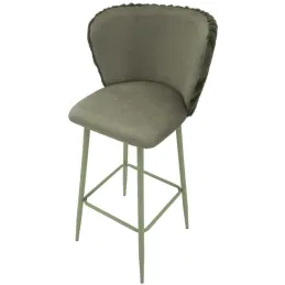 Chaise de bar en tissu et métal Alaska (Lot de 2)
