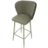 Chaise de bar en tissu et métal Alaska (Lot de 2)