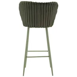 Chaise de bar en tissu et métal Alaska (Lot de 2)