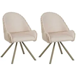 Fauteuil en tissu côtelé Sedia (Lot de 2)