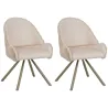 Fauteuil en tissu côtelé Sedia (Lot de 2)