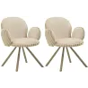 Fauteuil en tissu côtelé Stockholm (Lot de 2)