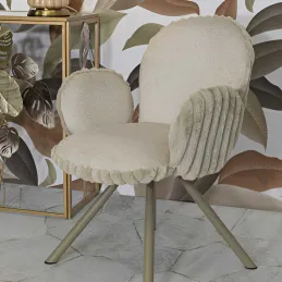 Fauteuil en tissu côtelé Stockholm (Lot de 2)