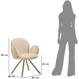 Fauteuil en tissu côtelé Stockholm (Lot de 2)