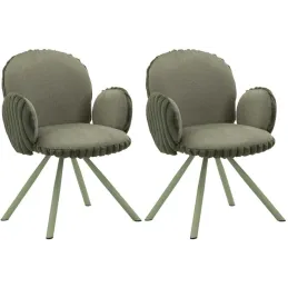 Fauteuil en tissu côtelé Stockholm (Lot de 2)