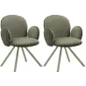 Fauteuil en tissu côtelé Stockholm (Lot de 2)