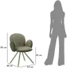 Fauteuil en tissu côtelé Stockholm (Lot de 2)