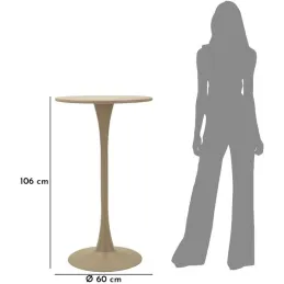 Table de bar en métal et MDF Alaska 60 x 106 cm