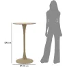 Table de bar en métal et MDF Alaska 60 x 106 cm