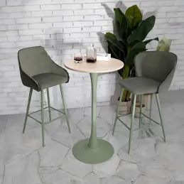 Table de bar en métal et MDF Alaska 60 x 106 cm
