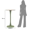Table de bar en métal et MDF Alaska 60 x 106 cm
