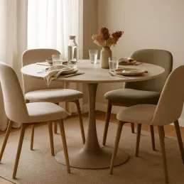 Table repas en métal et MDF 120 x 76 cm