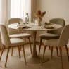 Table repas en métal et MDF 120 x 76 cm
