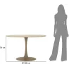 Table repas en métal et MDF 120 x 76 cm