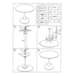 Table repas en métal et MDF 120 x 76 cm